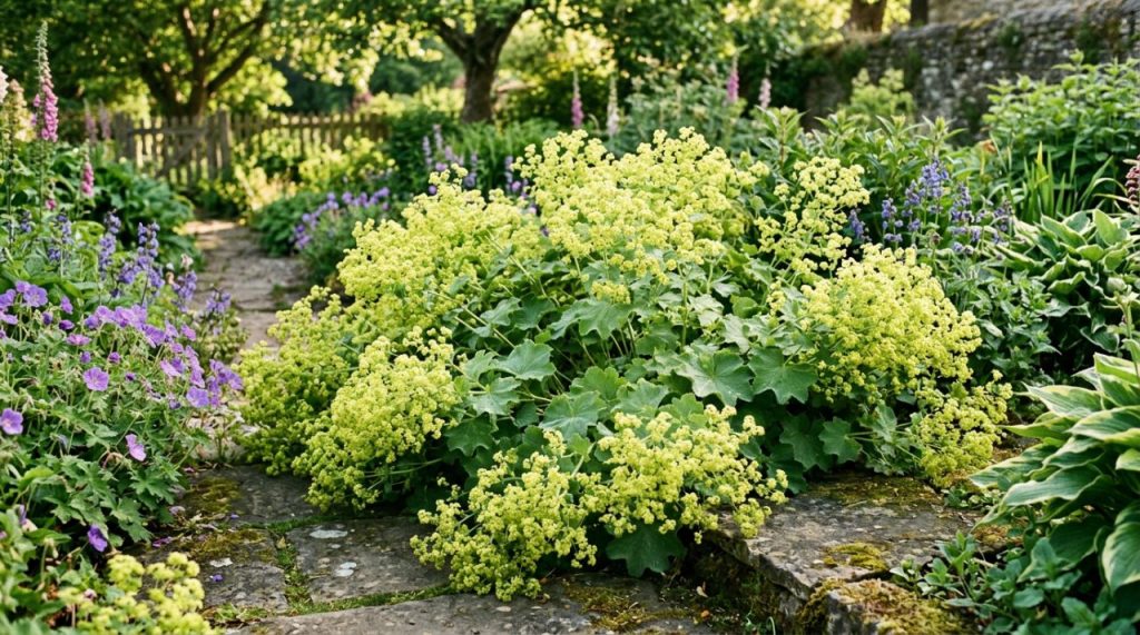 Alchémille en fleurs