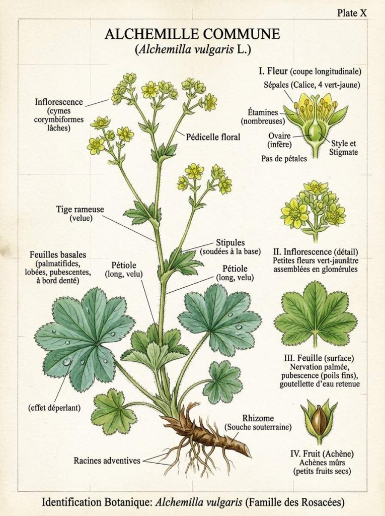 Alchémille dans le jardin
