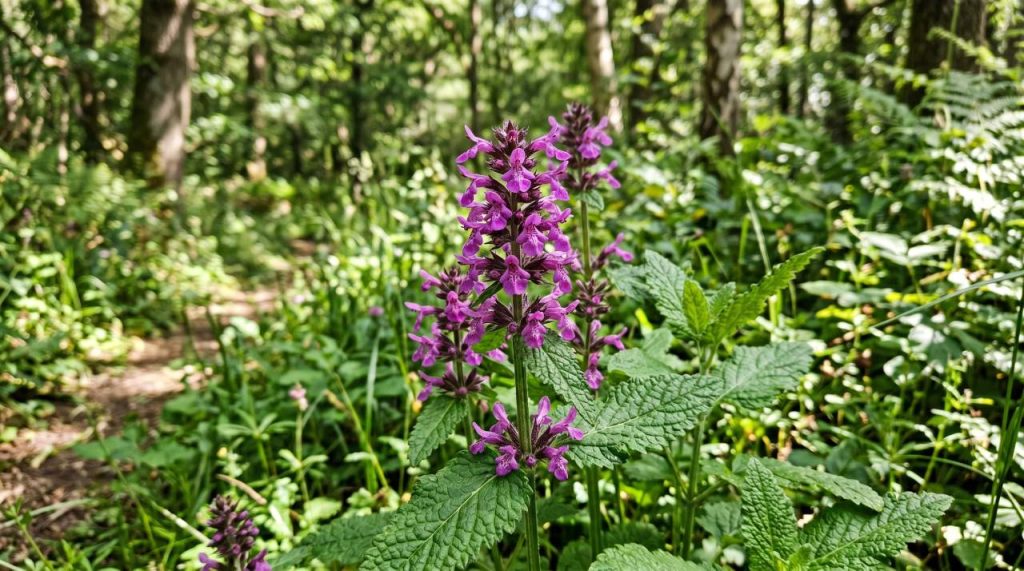 Fleur de bétoine en milieu naturel