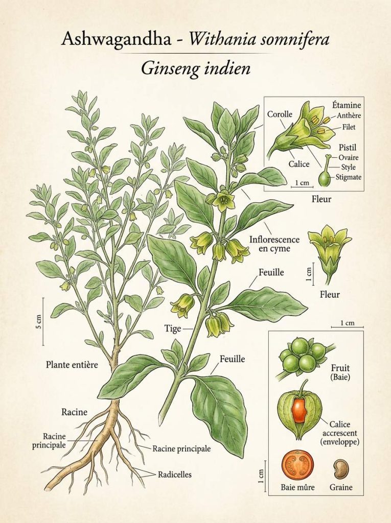Caractéristiques botaniques de l'ashwagandha
