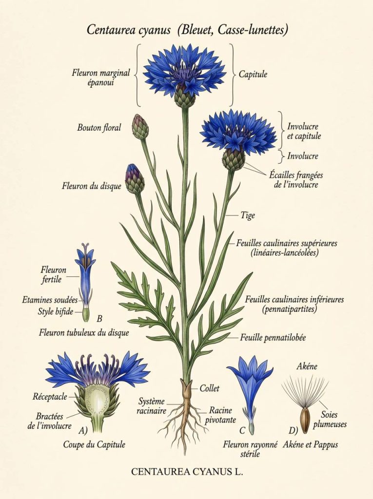 Centaurea cyanus illustration