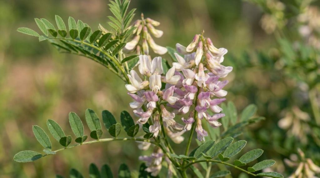 Plante d'astragale de Chine en gros plan Plante d'astragale détaillée