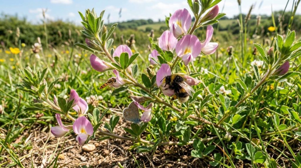 Bugrane dans son habitat naturel Bugrane en milieu naturel