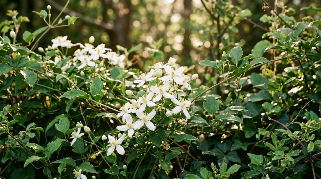 Clématite des haies en fleurs