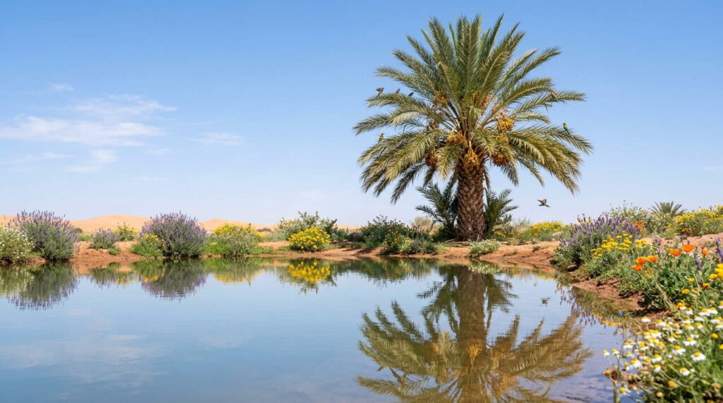 Dattier près de l'oasis