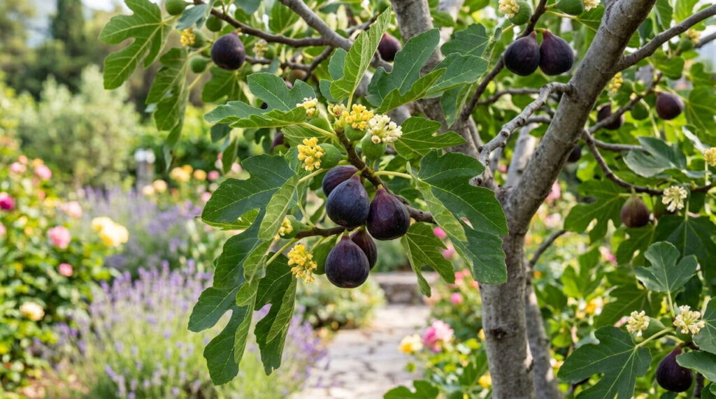 Figuier en fleurs au jardin