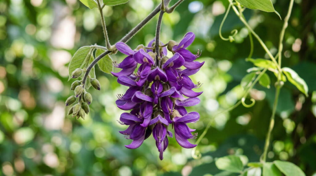Fleurs de Mucuna pruriens