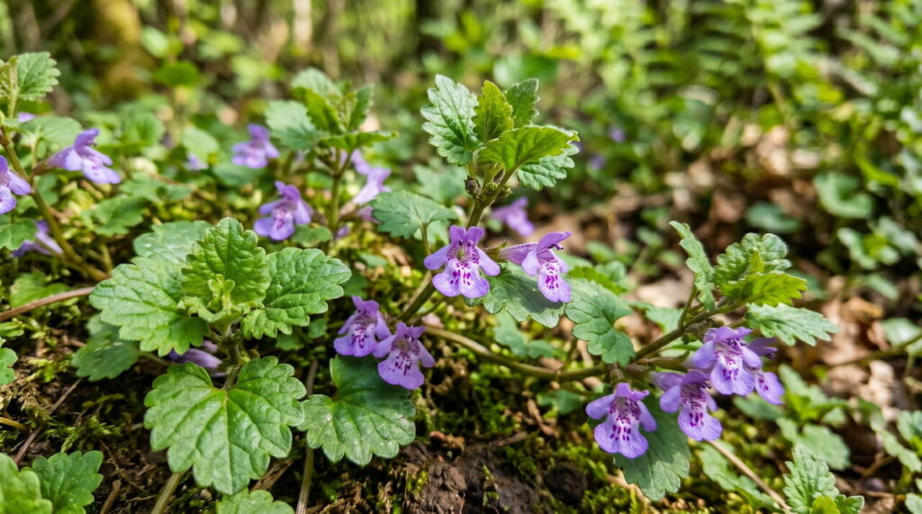 Glechoma hederacea en gros plan