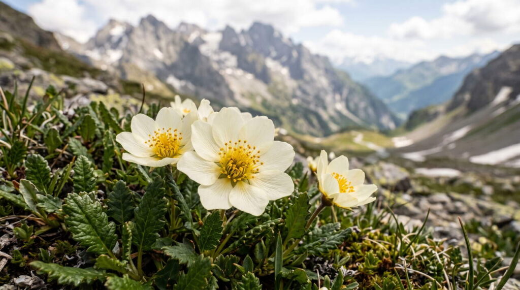 Fleurs de Dryas octopetala