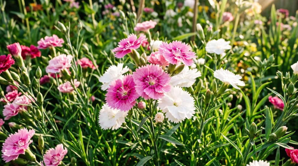Dianthus caryophyllus en fleurs