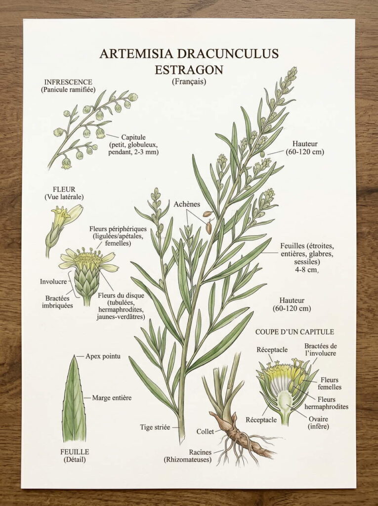 Illustration botanique estragon