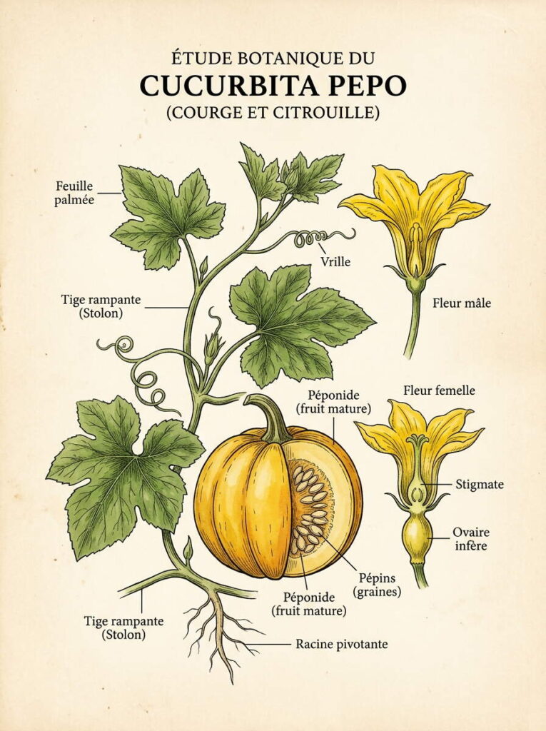 Cucurbita pepo illustration