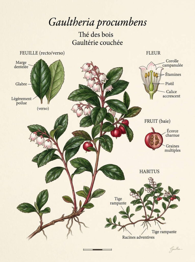 Illustration gaultherie procurbens