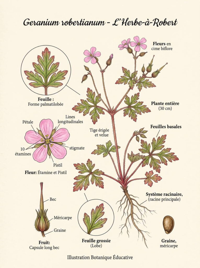 Illustration géranium robertianum