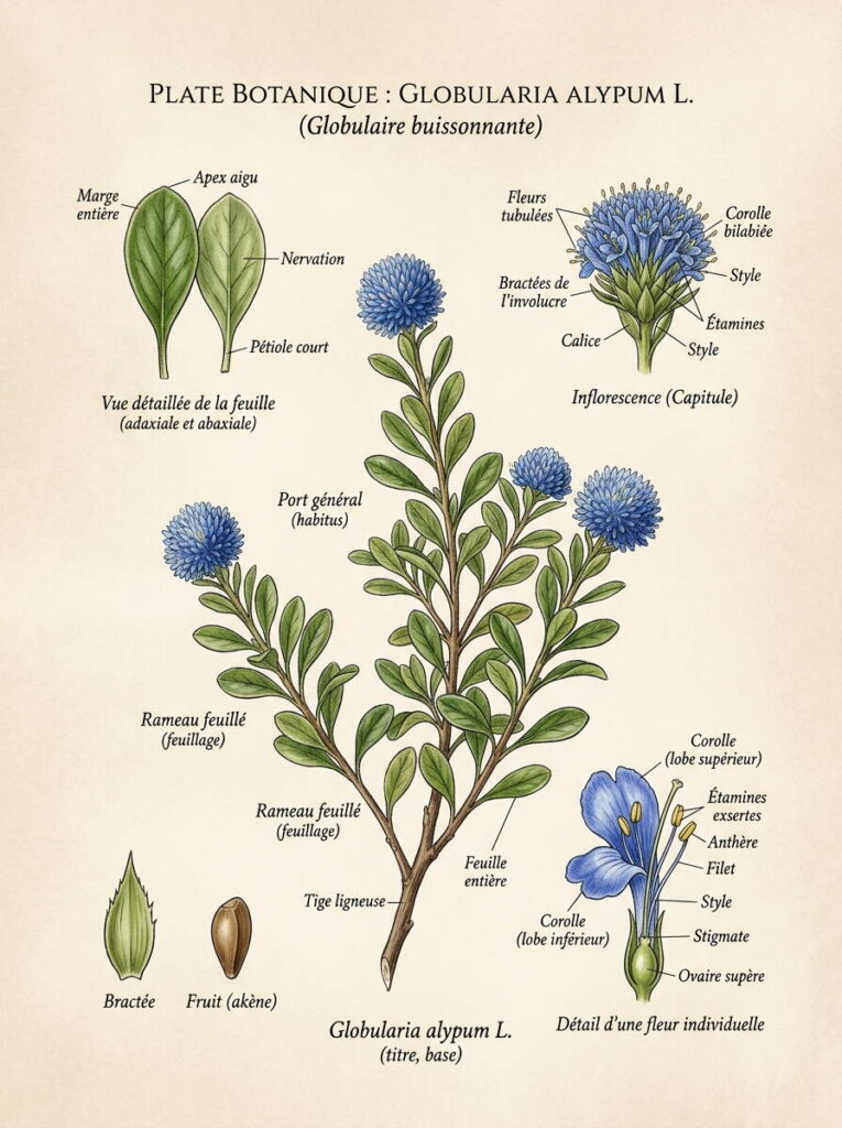 Illustration globularia alypum