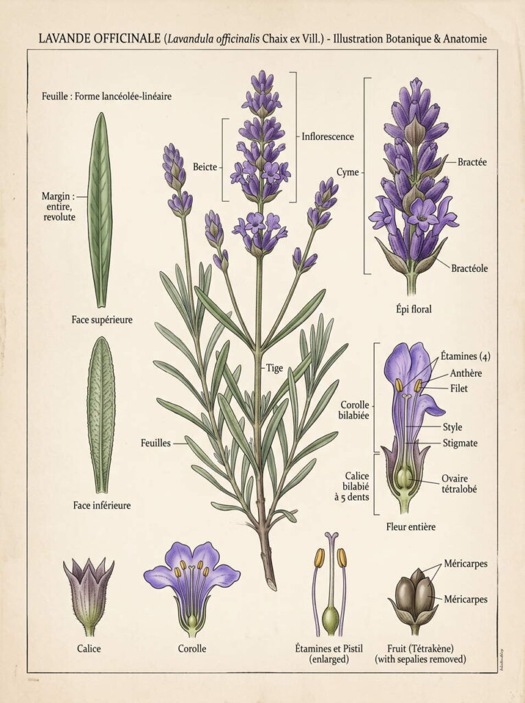 Illustration lavande botanique