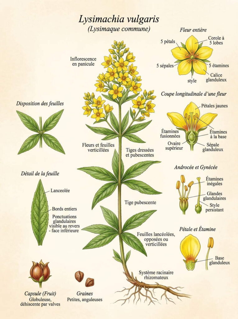 Illustration botanique de fleurs