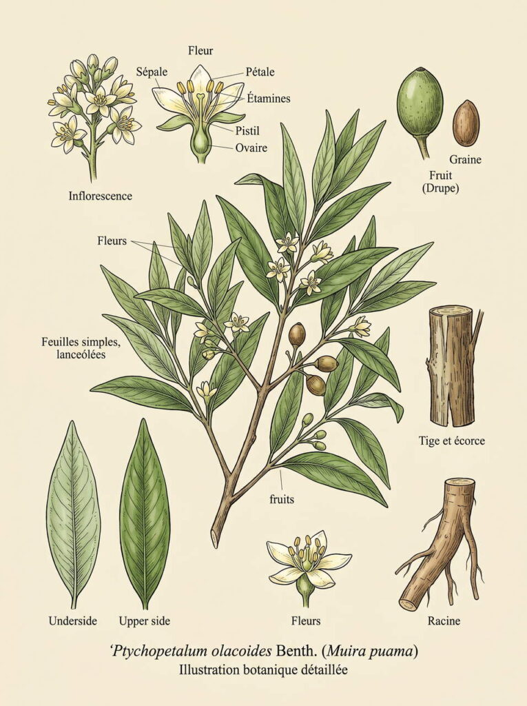 Illustration ptychopetalum olacoides