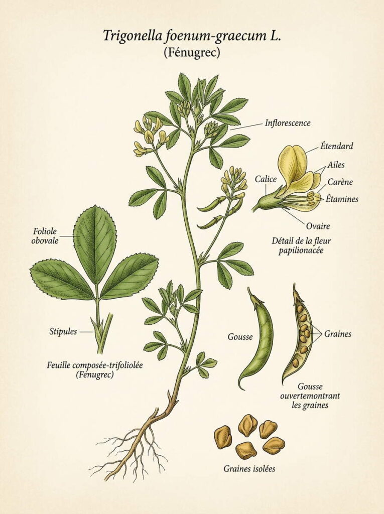 Trigonella foenum-graecum illustrée
