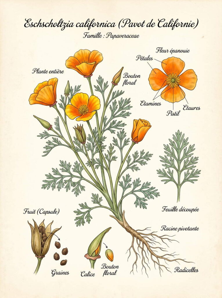 Illustration du pavot californien