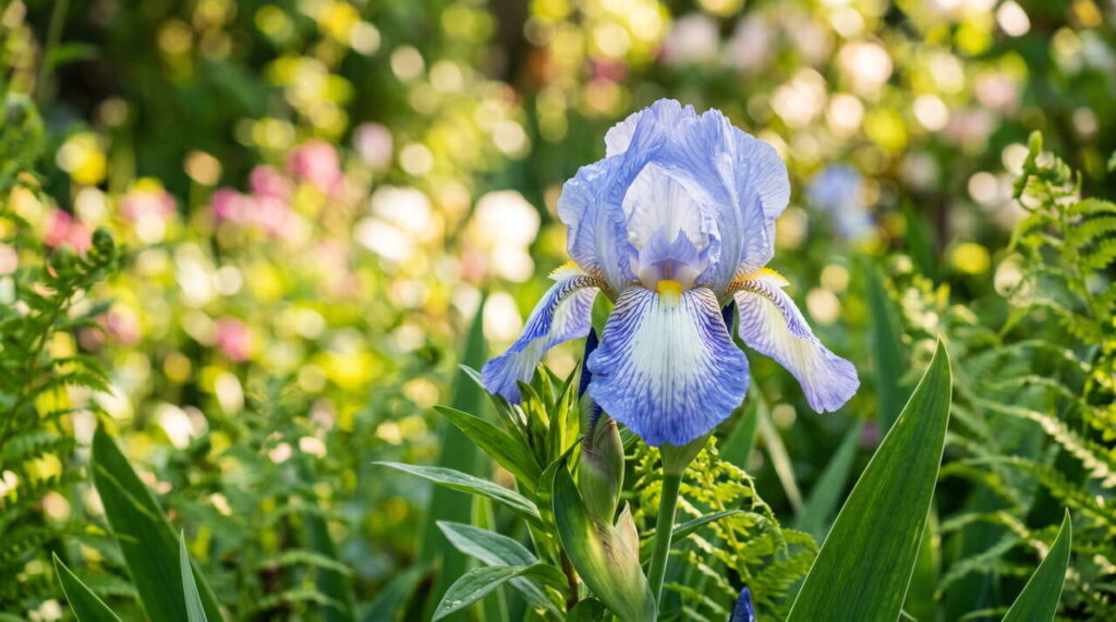 Iris florentina en gros plan