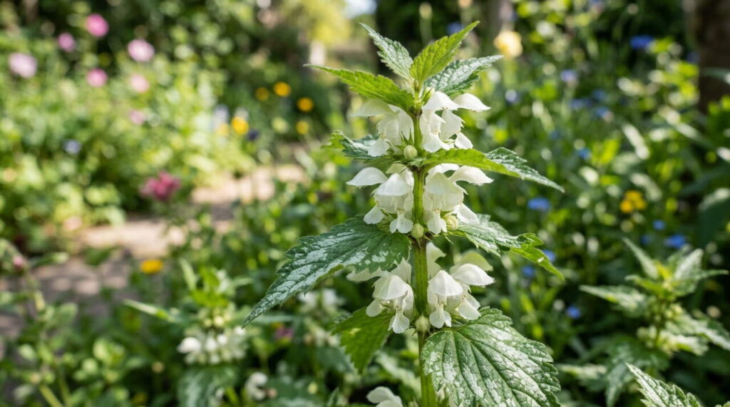 Lamium album avec fleurs blanches Lamium album fleurs blanches