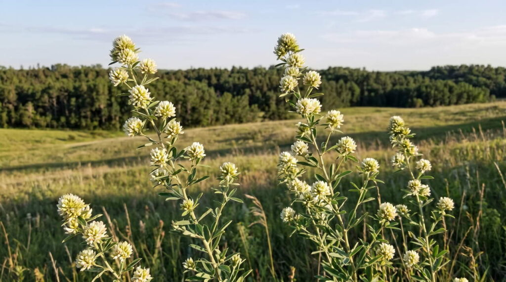 Lespedeza capitata paysage fleuri