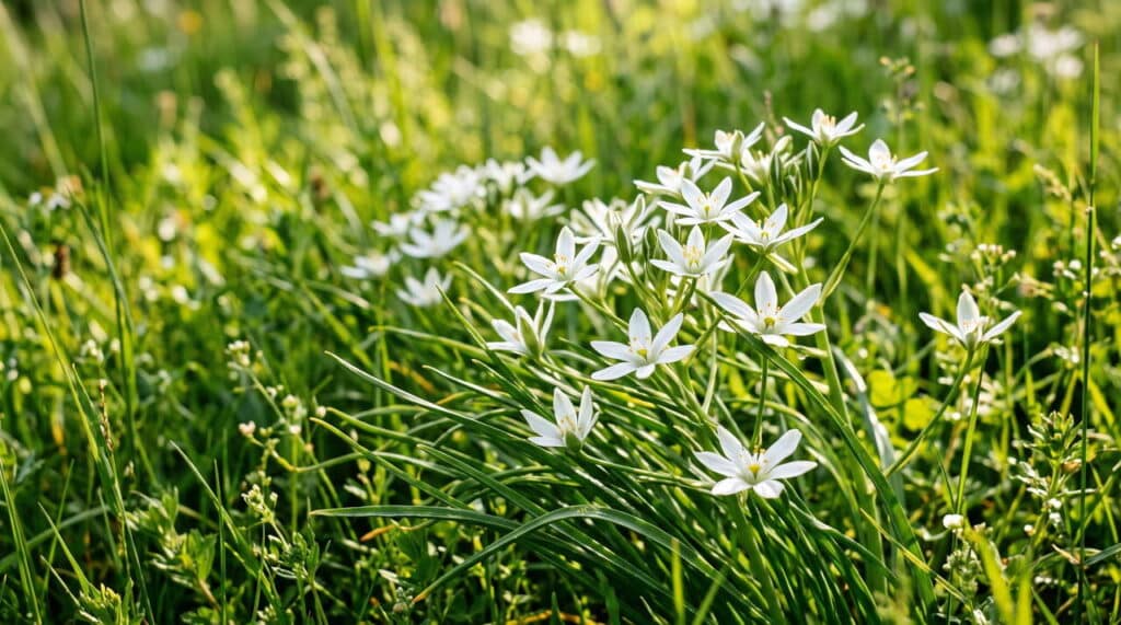 Ornithogalum umbellatum en fleurs