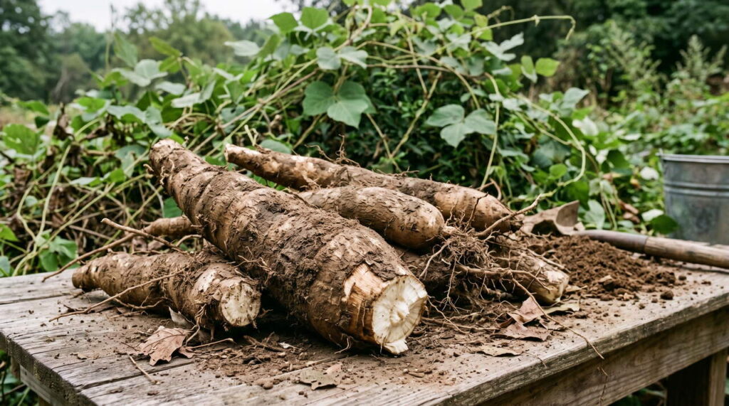 Vigne Pueraria lobata au jardin