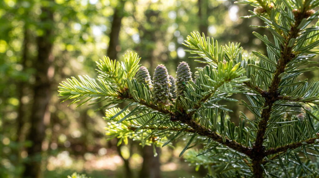 Plante Albies alba en gros plan