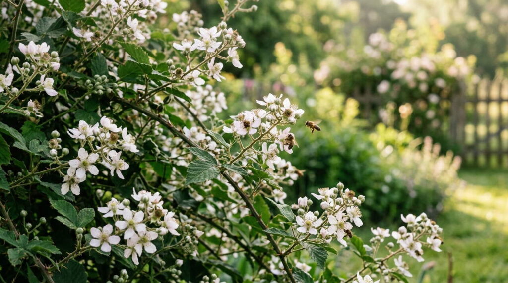 Buisson de ronce en fleurs Buisson de ronce fleuri