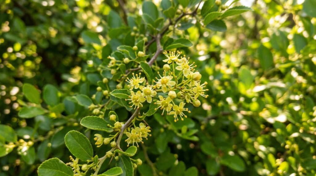 Fleurs de paliurus épine-christi Fleurs de paliurus épine-christi