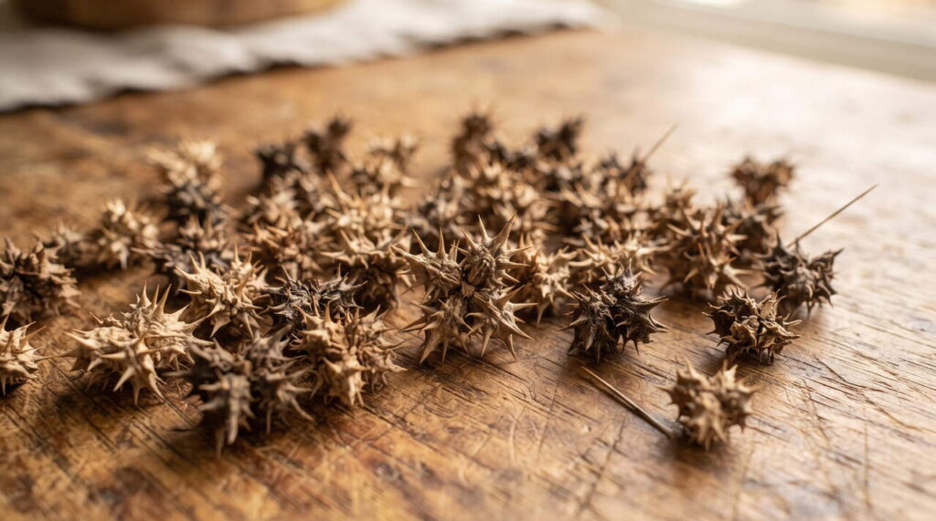 Fruits épineux de tribulus