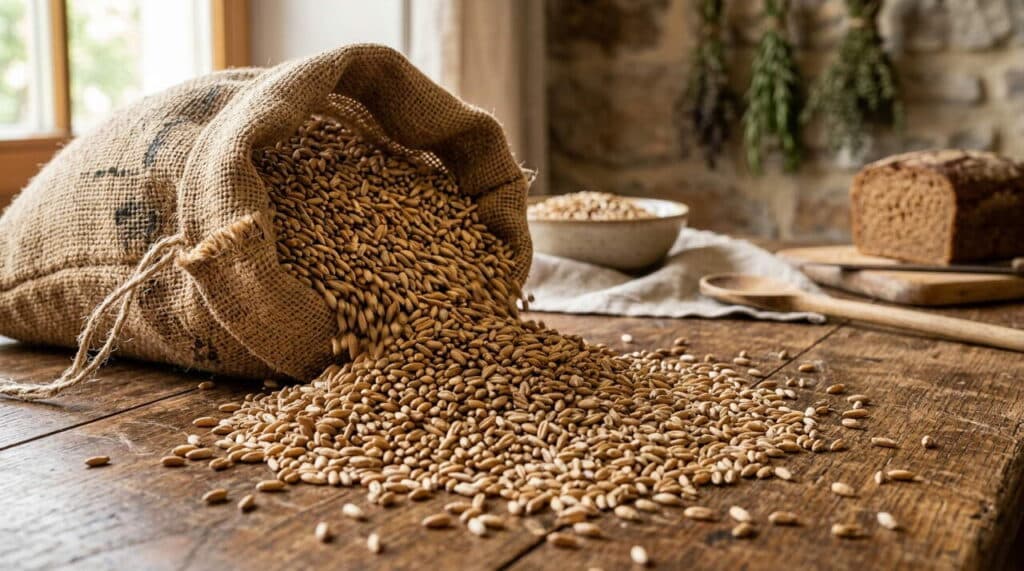 Grains de seigle en gros plan