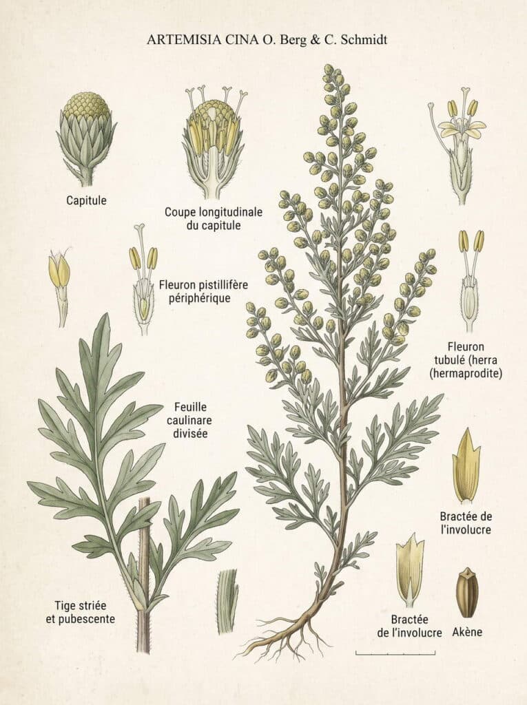 Illustration botanique d'artemisia