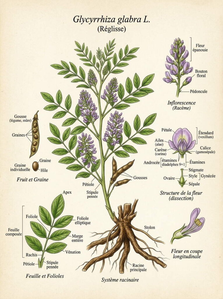 Glycyrrhiza glabra illustration