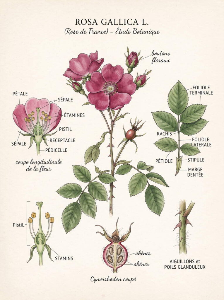 Rosa Gallica en illustration
