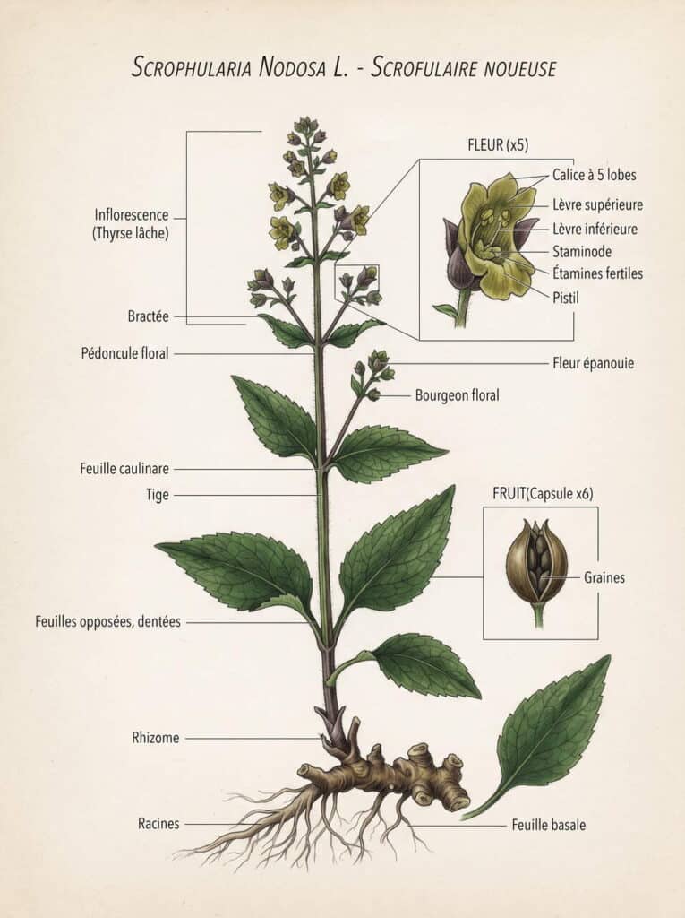 Illustration botanique scrofulaire