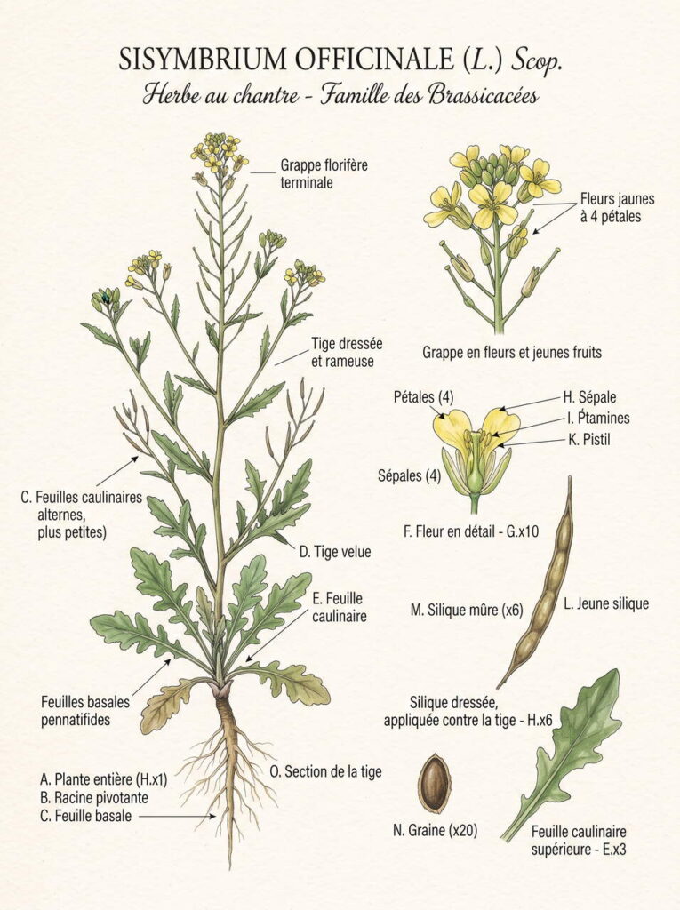 Sisymbrium officinale illustré