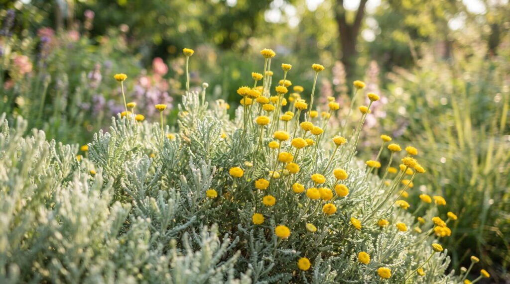 Santoline chamaecyparissus au jardin