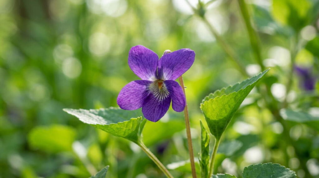 Fleur violette odorante en gros plan Violette odorante fleurs violettes