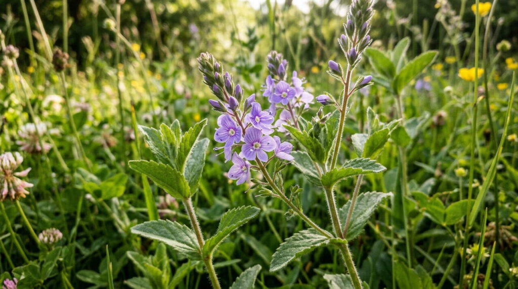 Véronique officinale en prairie Fleurs de véronique officinale