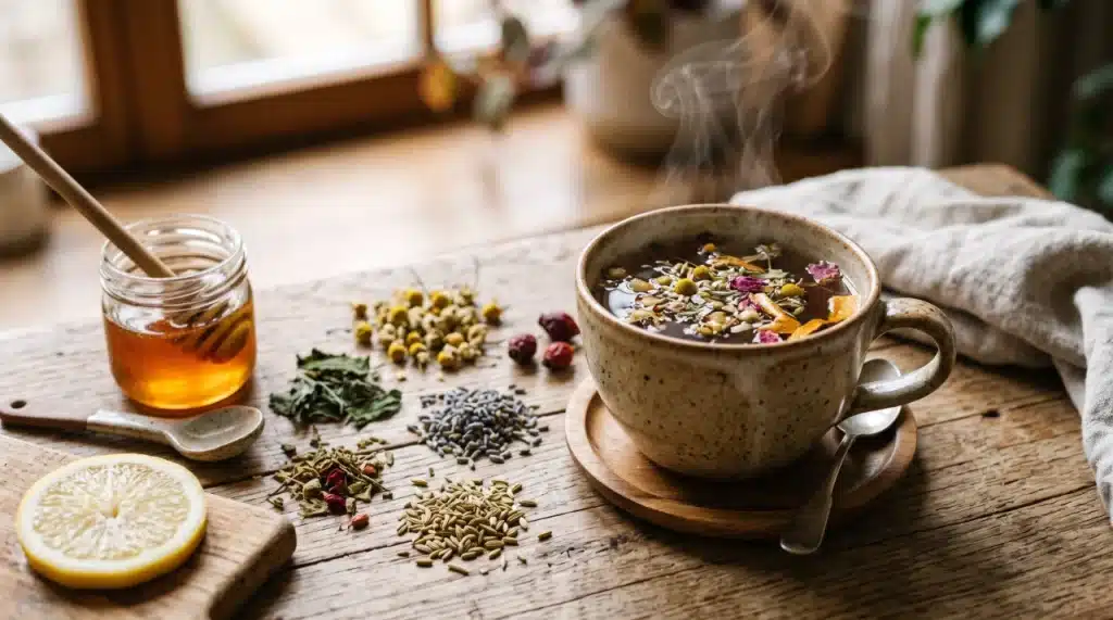 Infusion herbes et citron